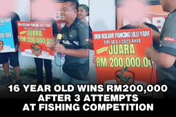 Malaysia: 16-Year-Old Wins RM200,000 After 3 Attempts at Fishing Competition
