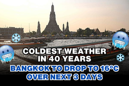 Thailand: Coldest Weather in 40 Years: Bangkok to Drop to 16°C Over Next 3 Days